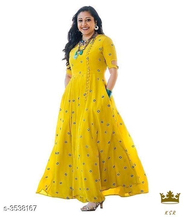 Post image Cash on delivery

Latest gown 515rs

Comfy Sensational Women Gowns

Fabric: Rayon
Sleeve Length: Three-Quarter Sleeves
Pattern: Printed
Multipack: 1
Sizes:
XL (Bust Size: 42 in, Length Size: 50 in) 
L (Bust Size: 40 in, Length Size: 50 in) 
M (Bust Size: 38 in, Length Size: 50 in) 
XXL (Bust Size: 44 in, Length Size: 50 in)