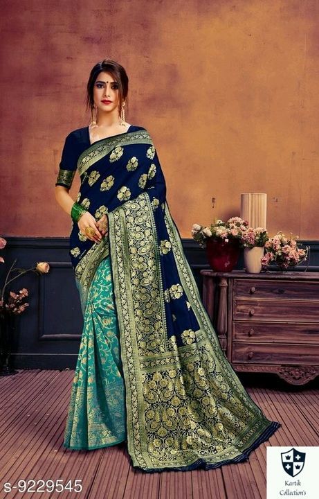 Charvi alluring sarees  uploaded by Kartik collection's on 6/15/2021