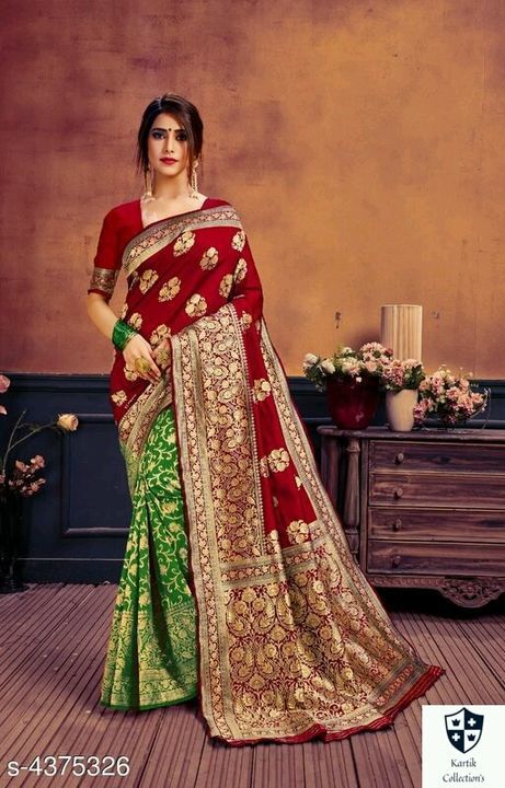 Charvi alluring sarees  uploaded by Kartik collection's on 6/15/2021