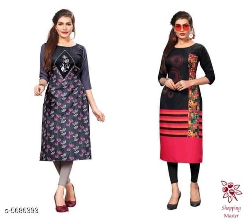 Catalog Name:*Women Crepe A-line Printed Mustard Kurti uploaded by business on 6/15/2021
