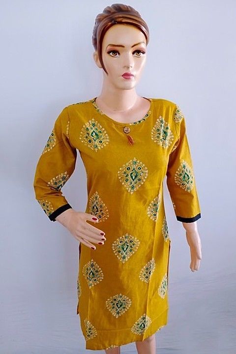 Cotton kurti
Sizes: 38,40,42,44
Length: knee length (40") uploaded by SLV fashions on 8/14/2020