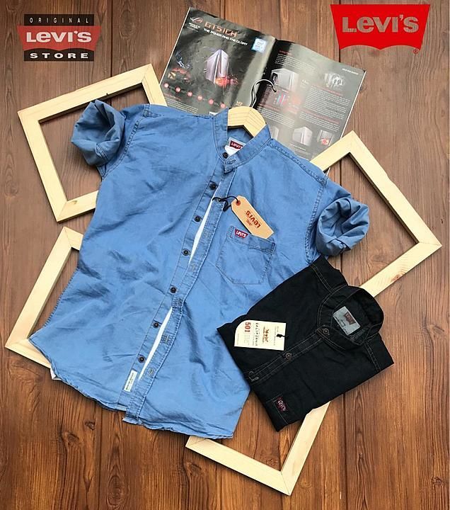 😍😍😍😍

*Brand - Levi's*

*Ban color Denim shirts* 

*_Fabric 100% Cotton_*

*Full Sleeves*

20K S uploaded by business on 8/14/2020