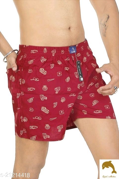 Mens Cotton Boxers
Fabric: Cotton
Pattern: Printed
Multipack: 1
Sizes: 
38 (Waist Size: 36 in, Hip S uploaded by Gupta's collection on 6/15/2021
