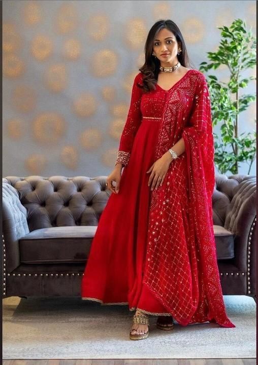 Gown with dupatta uploaded by Vibha Clothing on 6/16/2021