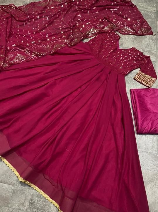 Gown with dupatta uploaded by Vibha Clothing on 6/16/2021