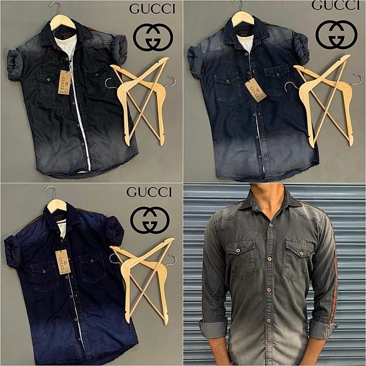 Post image *😍GUCCI😍*

 *DENIM SHIRTS*

*DOUBLE POCKET*

  *DOUBLE SHAD WITH ARM STRIPS *

*UNIQUE ARTICLE*

*3COLOURS NAVY* 
                       *BLACK*
                       *GREY*

*WITH PROPER BRAND PACKING PREMIUM QUALITY*

*BRAND FIT*

Size : *M-38 L-40 XL-42 XXL-44*

Price : *@600 RsFree shipping*

🤗🤗🤗🤗🤗🤗🤗