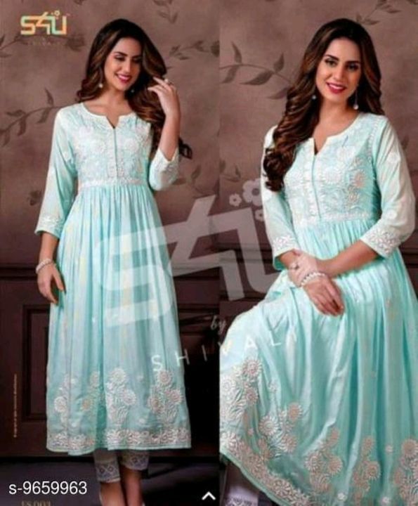 Post image Free shipping cod available
Price 1000
Catalog Name:*Women's Attractive Kurti With Palazzos Sets*
Kurta Fabric: Rayon
Bottomwear Fabric: Rayon
Fabric: Rayon,No Dupatta
Sleeve Length: Three-Quarter Sleeves
Set Type: Kurta With Bottomwear
Bottom Type: Palazzos,Pants
Pattern: Embroidered
Multipack: Single
Sizes:
S, M, L, XL, XXL
Easy Returns Available In Case Of Any Issue
*Proof of Safe Delivery! Click to know on Safety Standards of Delivery Partners- https://ltl.sh/y_nZrAV3