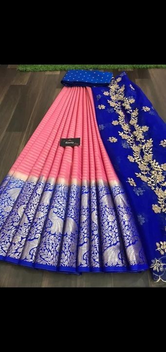Post image *Half Saree Now In Trend*😍Kanjiveram Silk Zari lehanga with blouse along with cutwork Duppta !!Lehanga : 3 meters Blouse : 1 meter approxVoni : 2.60 meters *Price : 1150+$*For more collection join below link
https://chat.whatsapp.com/EGmc20HSnqsL2Mw1EjjF9K