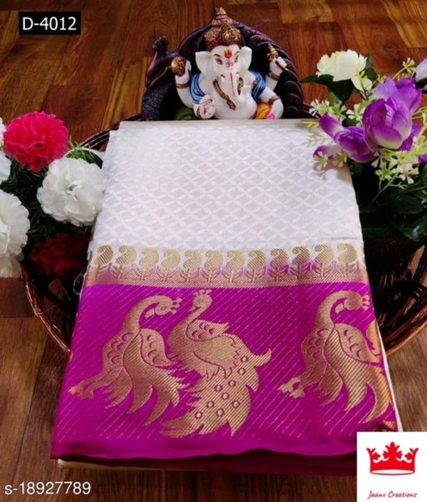 Post image Trendy Pretty Sarees
Saree Fabric: Kanjeevaram SilkBlouse: Running BlouseBlouse Fabric: SilkPattern: Self-DesignMultipack: SingleSizes: Free Size (Saree Length Size: 5.5 m, Blouse Length Size: 0.8 m)