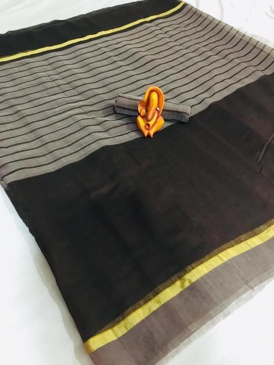 Women'S Chanderi All Over Saree With Golden Border Saree (6.30 Meter_Unstitched Blouse) uploaded by business on 6/16/2021