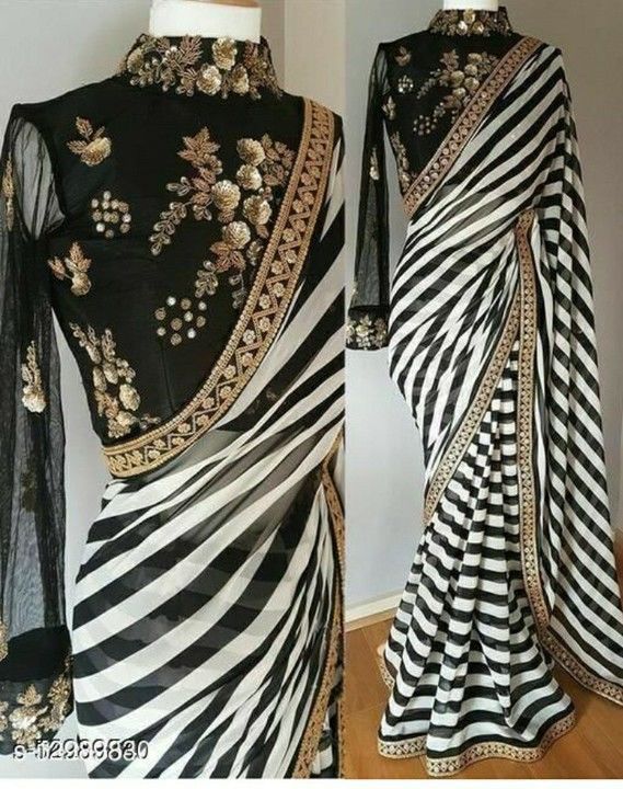 Women fashionable Georgette saree uploaded by business on 6/16/2021