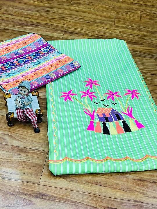 Hand embroidered  100% cotton suits  uploaded by business on 8/14/2020