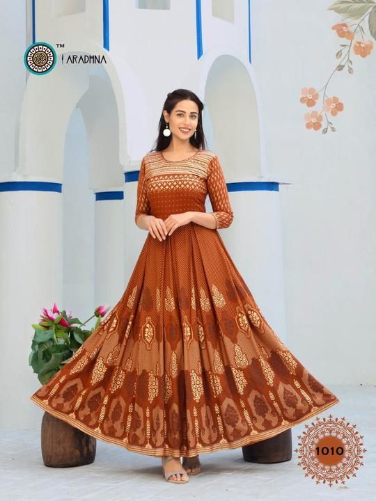  *ARADHNA FASHION* kurti type gown uploaded by Hiral Rathod on 6/17/2021