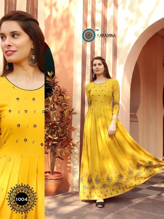  *ARADHNA FASHION* kurti type gown uploaded by Hiral Rathod on 6/17/2021