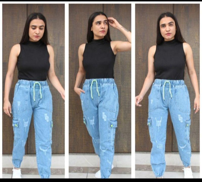 Denim pant and mock top uploaded by Shweta's wardrobe on 6/17/2021