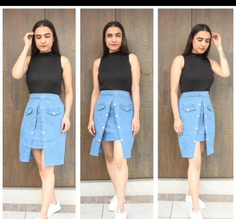 Denim skirt and top uploaded by business on 6/17/2021