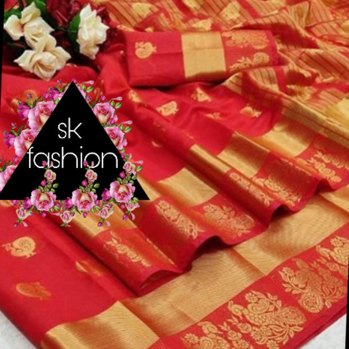 Attractive Cotton Silk Jacquard Weaving Saree uploaded by business on 6/17/2021