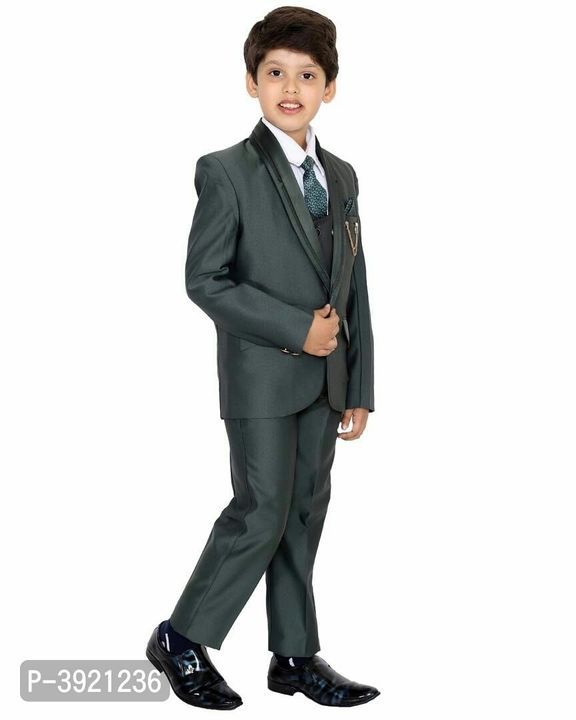 Set of Blue Coat Suit with Shirt Pant Blazer Waistcoat & tie for Kids & Boys uploaded by Pratibha collection and creations on 6/17/2021