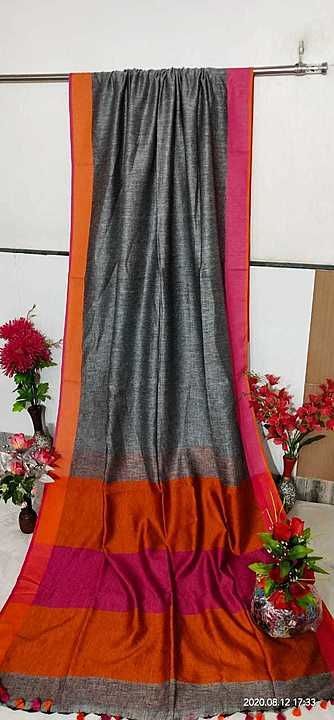 Product uploaded by I'm manufacture linen Saree  on 8/14/2020