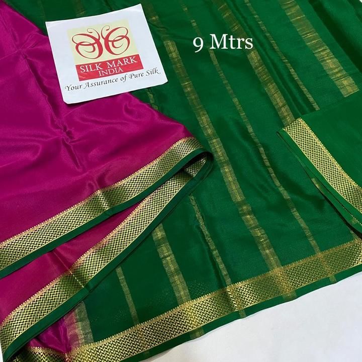 Product image with price: Rs. 10150, ID: 9-yards-mysore-silk-with-blouse-0003010f