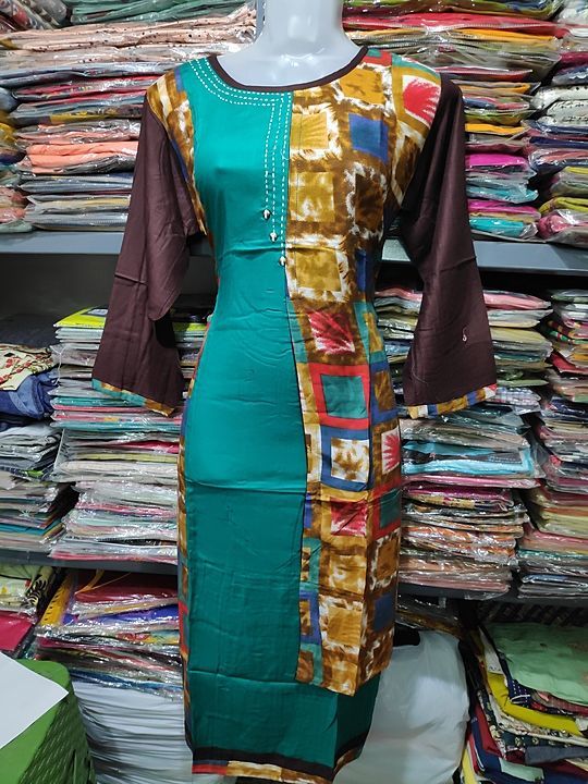 Post image Pure reyon fabric kurti with layer