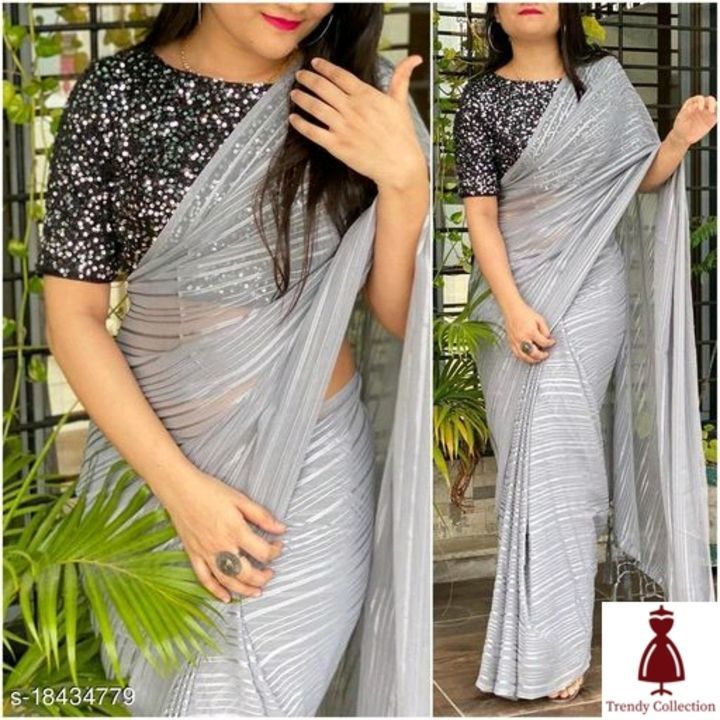 Ciffon saree uploaded by Trendy collection on 6/17/2021