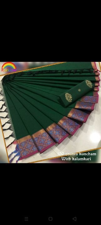 100 counts Chettinad Sarees uploaded by business on 6/18/2021