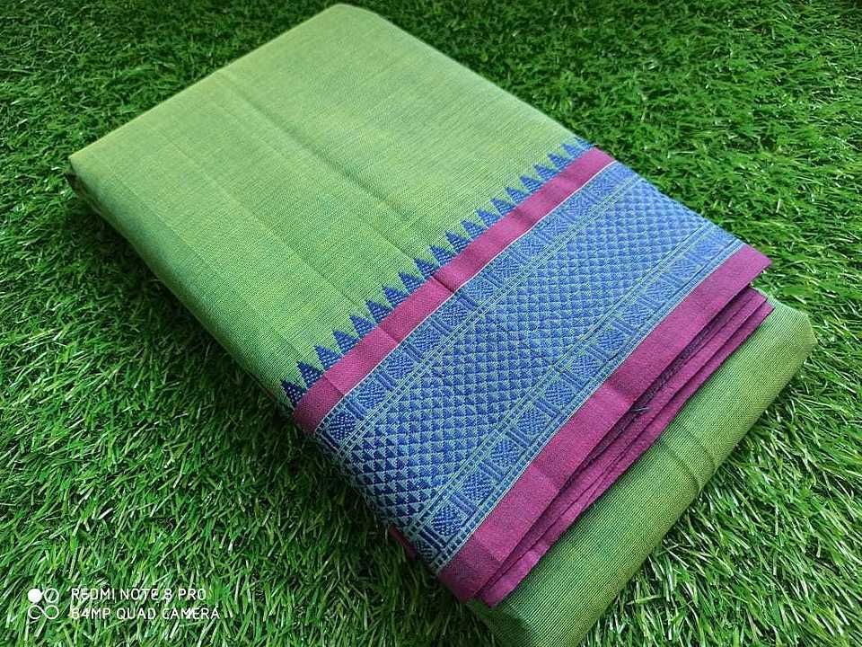 🦚 *Pooja cotton sarees* 🦚

*New arrival of chettinadu pure cotton sarees*
🌼60 counts(5.5mtrs)

🍁 uploaded by business on 8/14/2020