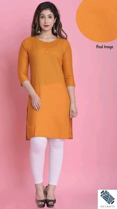 COD & Free shipping - Women's Solid color pure Cotton Kurti uploaded by RAAS ENTERPRISE on 6/18/2021
