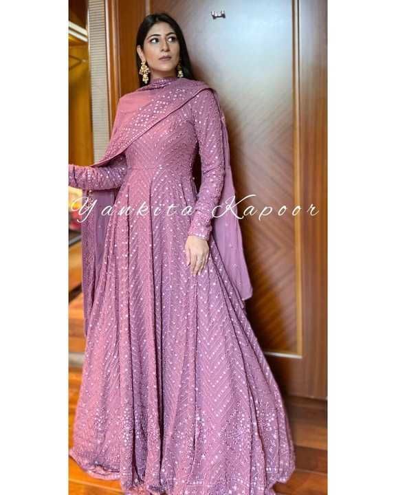 Post image *LC 402*
♥️ PRESENTING NEW DESIGNER  EMBROIDERED GOWN♥️
♥️ GOOD QUALITY EMBROIDERED  GEORGETTE   OUTFIT
# FABRIC DETAILS:-
👉 GOWN :HEAVY GEORGETTE WITH *BOTH SIDE FULLY EMBROIDERY WORK *(FULLY STITCHED)👉🏻 INNER : SILK
👉🏻 DUPATTA: *HEAVY GEORGETTE WITH EMBROIDERY WORK*
# SIZE DETAILS:
👉 Gown Fullystitched up to 44 Size👉🏻 Gown length 52 inch
*# RATE: 1370 +$/-*
Online payment#kurta,#kurtaset