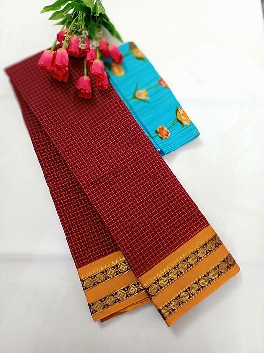 Chettinad Fancy Zari-Checked Sarees uploaded by business on 8/14/2020