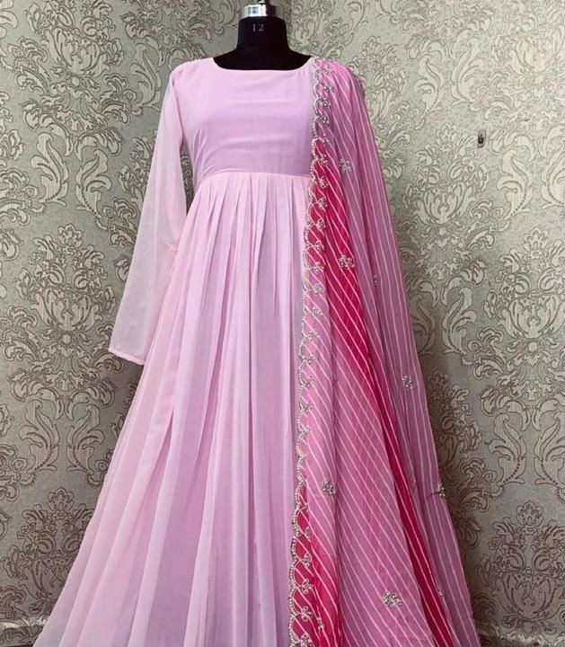 Gown with dupatta❤ uploaded by business on 6/18/2021