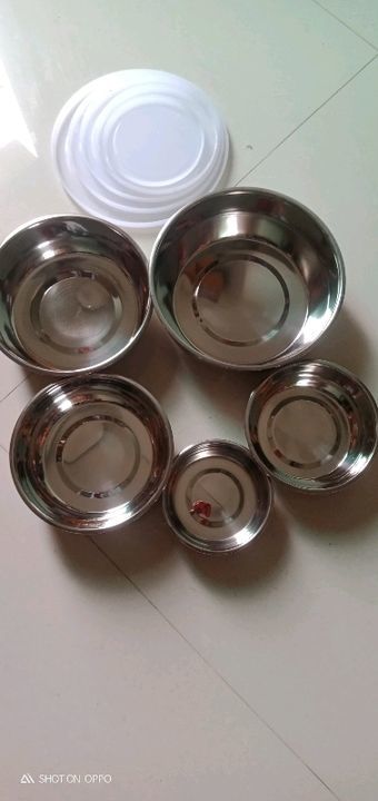 5 Combo of Steel Containers with lid now at just 380 uploaded by Chikkuzz fashion store on 6/19/2021