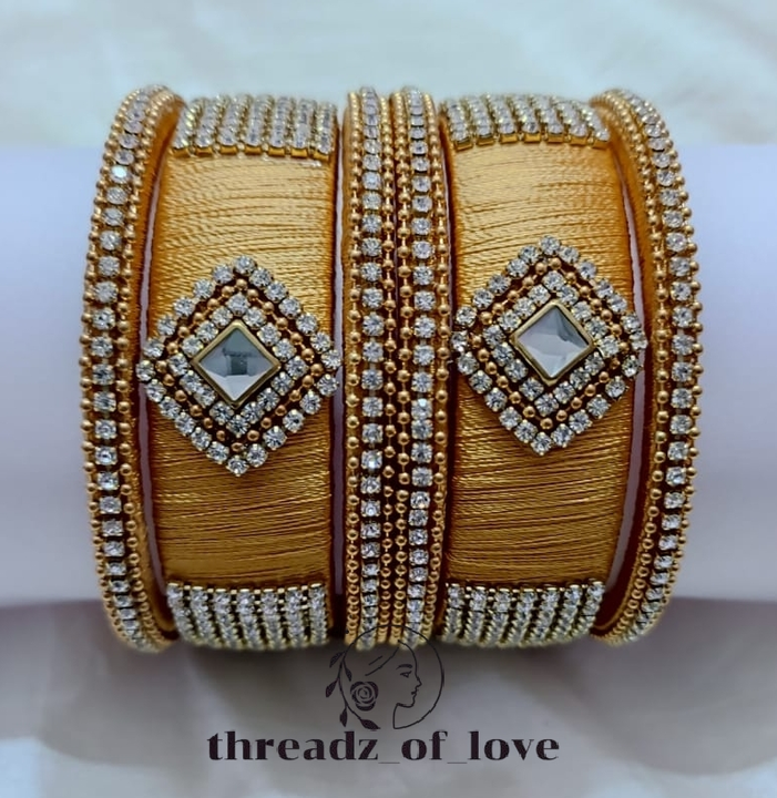Silk thread bangles uploaded by Threads of Love on 6/19/2021