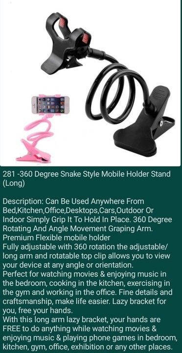 281 -360 Degree Rotatable Mobile Holder  uploaded by Angel Shopping Hub on 6/19/2021