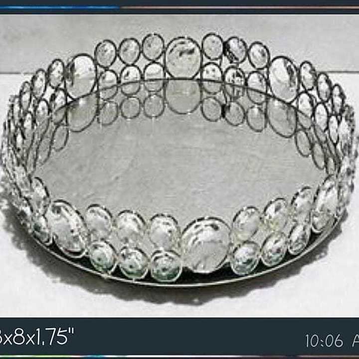 Crystal Round tray  uploaded by Indian handicraft and gift items on 8/15/2020