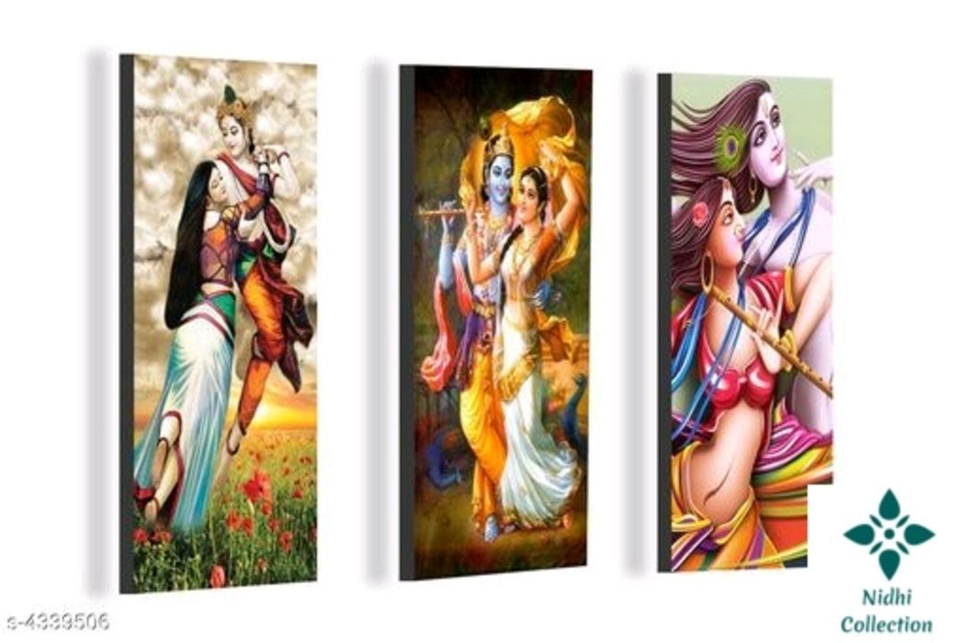 Post image Checkout this latest Religious Posters_500-1000Product Name: *SAF Radha Krishna 6MM MDF Framed set of 3 Digital Reprint 15 inch x 18 inch Painting*Material: MDF 
Size- (L X W ): 36 cm X 45 cm
Description: It Has 3 Pieces Of Wall Poster
Work: PrintedCountry of Origin: IndiaEasy Returns Available In Case Of Any Issue*Proof of Safe Delivery! Click to know on Safety Standards of Delivery Partners- https://ltl.sh/y_nZrAV3Cash on delivery and Return policy availablePrice 290Delivery charge free