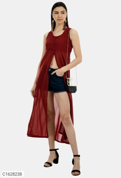 Women's Georgette Chiffon Blend Solid Mid-Length Dresses uploaded by Abhisek Nayak on 6/20/2021