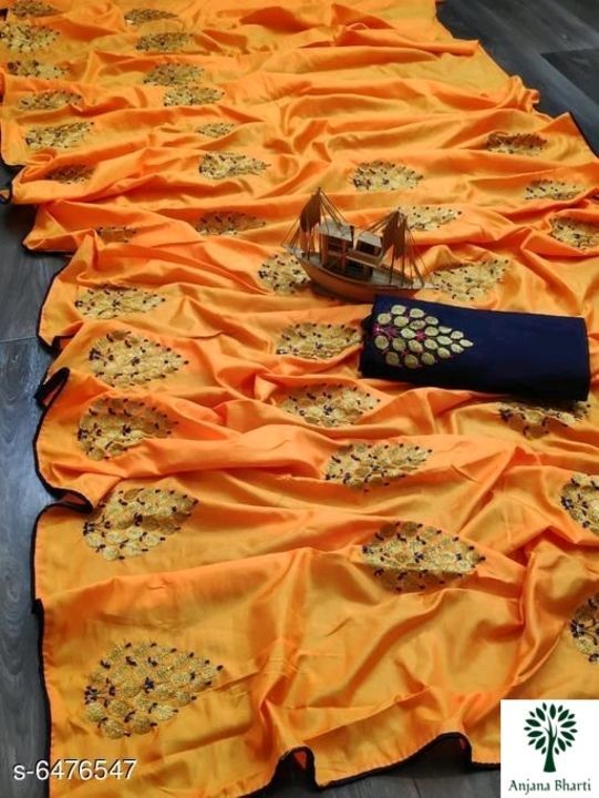 Post image Saree Fabric: Two Tone Sana SilkBlouse: Separate Blouse PieceBlouse Fabric: Two Tone Banglori SilkPattern: EmbroideredBlouse Pattern: EmbroideredMultipack: SingleSizes: Free Size (Saree Length Size: 5.4 m, Blouse Length Size: 0.8 m) 
Dispatch: 2-3 DaysDesigns: 9