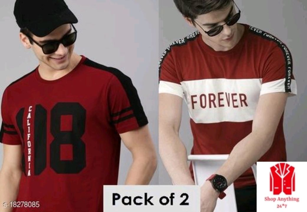 Post image Catalog Name:*Pretty Ravishing Men Tshirts*Fabric: CottonSleeve Length: Short SleevesPattern: PrintedMultipack: 2Sizes:M (Chest Size: 38 in, Length Size: 27.5 in) L (Chest Size: 40 in, Length Size: 28.5 in) XL (Chest Size: 42 in, Length Size: 29.5 in) 
Easy Returns Available In Case Of Any Issue*Proof of Safe Delivery! Click to know on Safety Standards of Delivery Partners-.. If any information . Call or whatsapp .9634239920 Sandeep Rajput