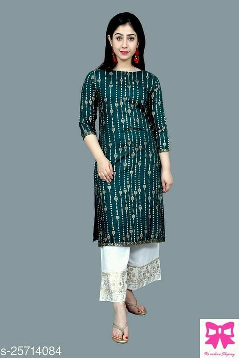 New kurti with palazzos uploaded by business on 6/20/2021