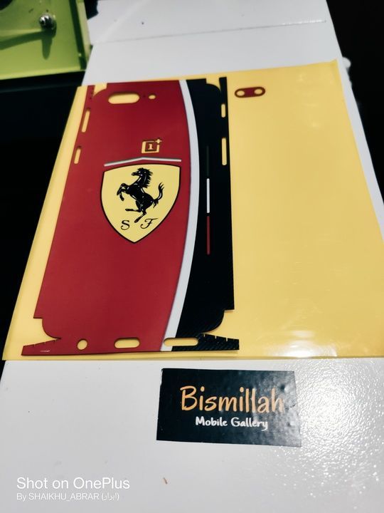 ONEPLUS 5 (JAPAN TECHNOLOGY)BACK FERRARI EDITION ENGRAVED SKIN WITH FULL EDGE TO EDGE CUTTING uploaded by business on 6/20/2021