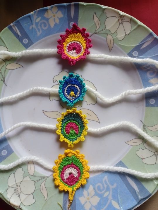 Crochet Rakhi uploaded by Hoichoi creation on 6/21/2021