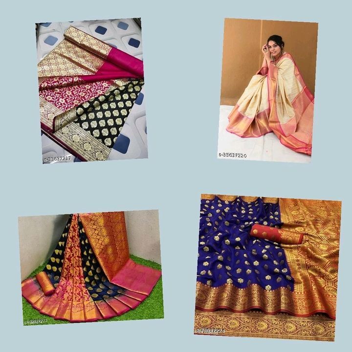 Post image Catalog Name:*Charvi Graceful Sarees*Saree Fabric: SilkBlouse: Semi-Stitched BlouseBlouse Fabric: Soft SilkBlouse Pattern: Same as SareeMultipack: SingleSizes: Free Size (Saree Length Size: 5.5 m, Blouse Length Size: 0.8 m) 
Dispatch: 2-3 DaysEasy Returns Available In Case Of Any Issue*Proof of Safe Delivery! Click to know on Safety Standards of Delivery Partners- https://ltl.sh/y_nZrAV3