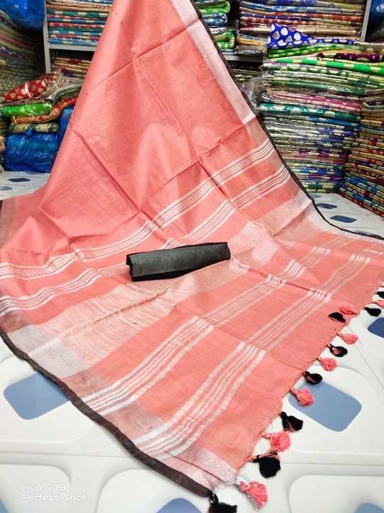 PURE LINEN COTTON SAREES uploaded by business on 6/21/2021