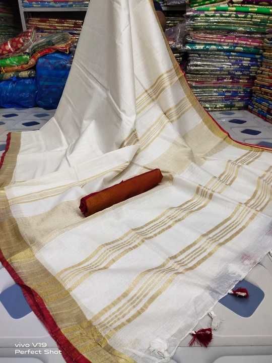 PURE LINEN COTTON SAREES uploaded by Zain Textile on 6/21/2021