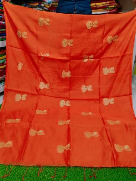Cotton silk jhumko saree uploaded by Anchol on 6/21/2021