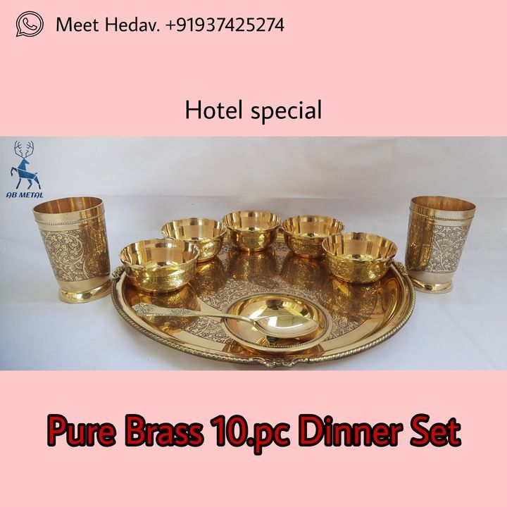Find Bronze(kansa) Dinner Set by AB METALS near me, Ranjit Nagar,  Jamnagar, Gujarat