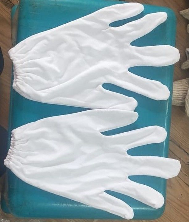Hosiery gloves white  uploaded by Chougule Enterprisers  on 8/15/2020