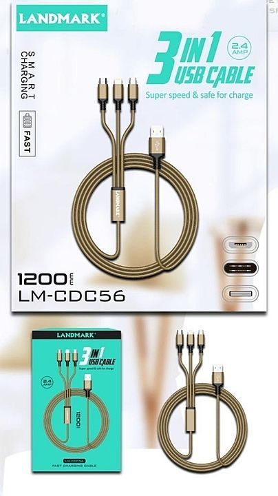 Landmark LM-CDC56 3in1  Data Cable uploaded by i5 Technologies on 8/15/2020